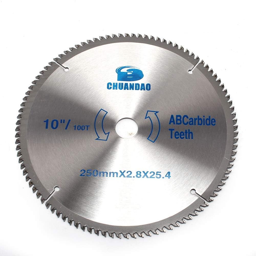 10'' x 120 Teeth Circular Saw Blade 1-inch Arbor Wood Cut Off Blade for Cutting Hard & Soft Wood (10'' X 120 Teeth)
