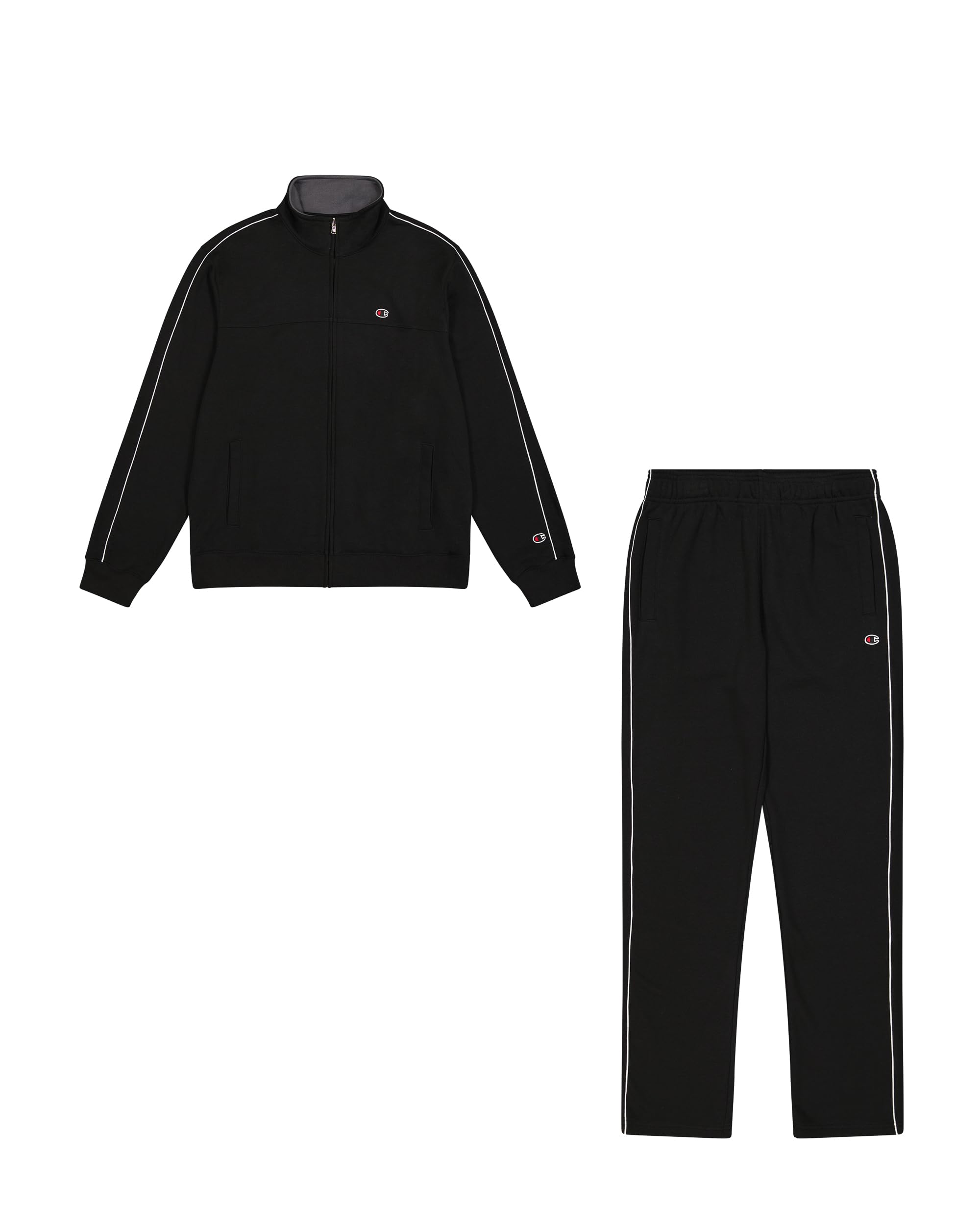 Champion Legacy - Sudadera con cremallera completa y logotipo para hombre, color negro (KK001), talla XL, Negro (Kk001), XL