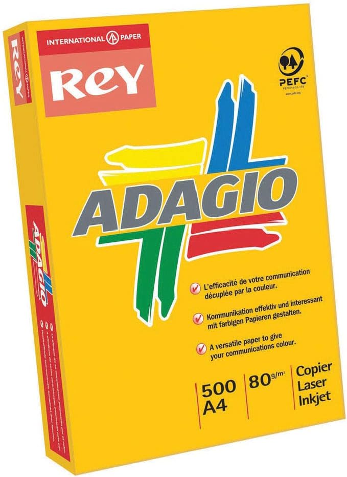 Adagio A4 160gsm Card - Assorted Bright Colours (Pack of 250),201.2000 ...