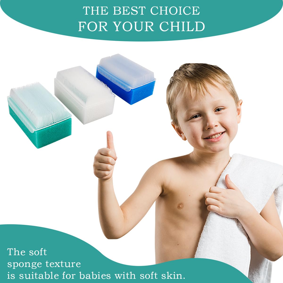 Qerutk 3pcs Sensory Brush Soft Sponge BabyBrush Processing Disorder Autism Brush for Sensory Bath Cleaning - Image 3