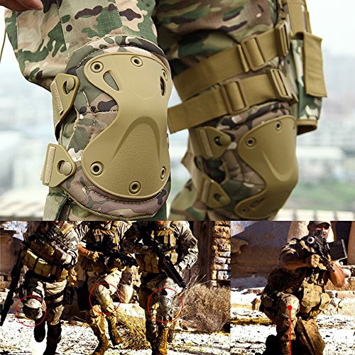 image for Ever Fairy Combat Tactical Military Army Hard X Knee Pads Elbow Pads T