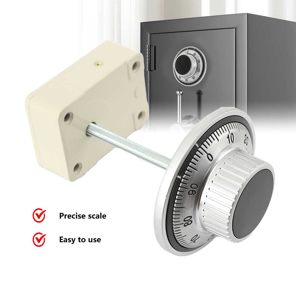 3-Rad-Kombinationsschloss für Tresore, Mechanisches Zahlenschloss-Set mit Zifferblatt und Ring passend für LG LaGard S&G, Schloss Schrank Mechanische Verriegelung Rotary Tongue Locks