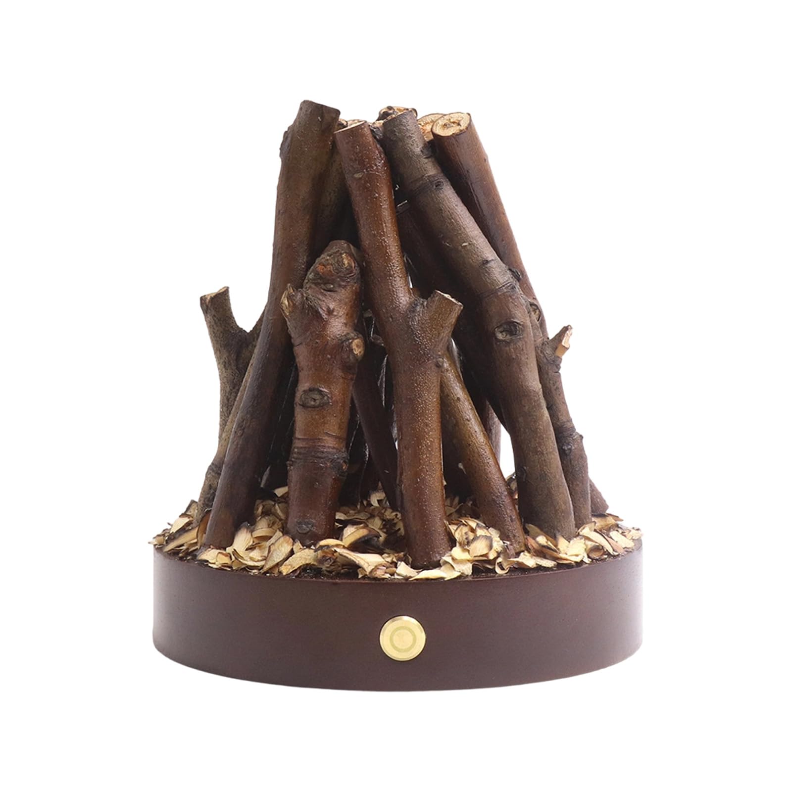 Kaeltsyn Rural LED Simulation Campfire Light Fireplaces Branches and Stones Materials with Immersive Sound Effects LED Flame Flicker