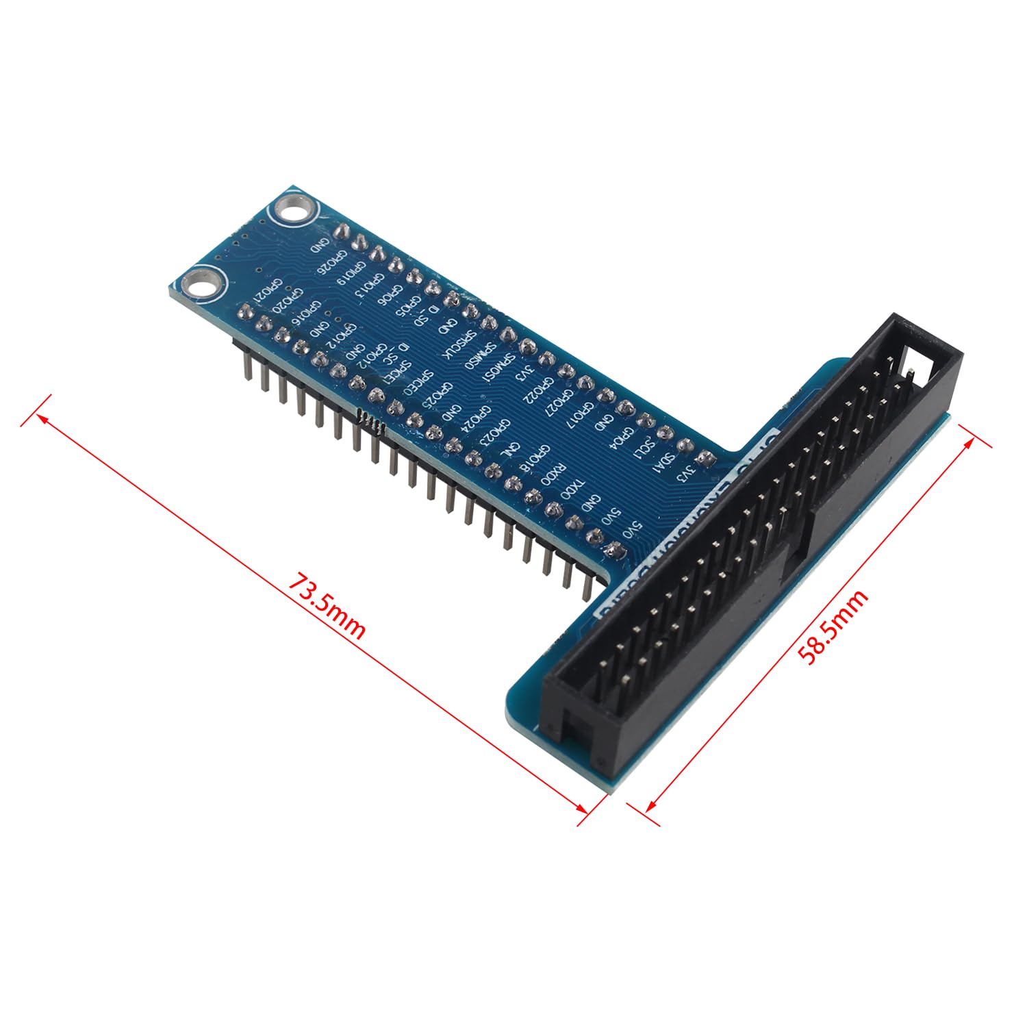 ZDE GPIO Scheda di Espansione Breakout + Cavo a Nastro Piatto GPIO a 40 pin + Breadboard Compatibile con Raspberry Pi 5 4B 3B+ 3B 2B B+
