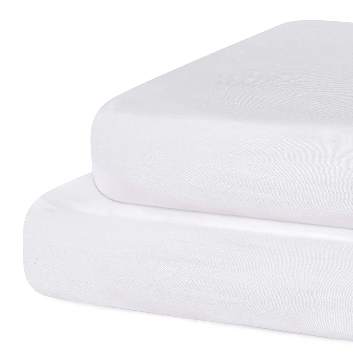 Fitted Crib Sheet 100% Cotton 52"x28"x8", 2 Pack Crib Mattress Sheet Set Fit for Standard Crib and Toddler Bed Mattress, Baby Crib Sheets Boys Girls,