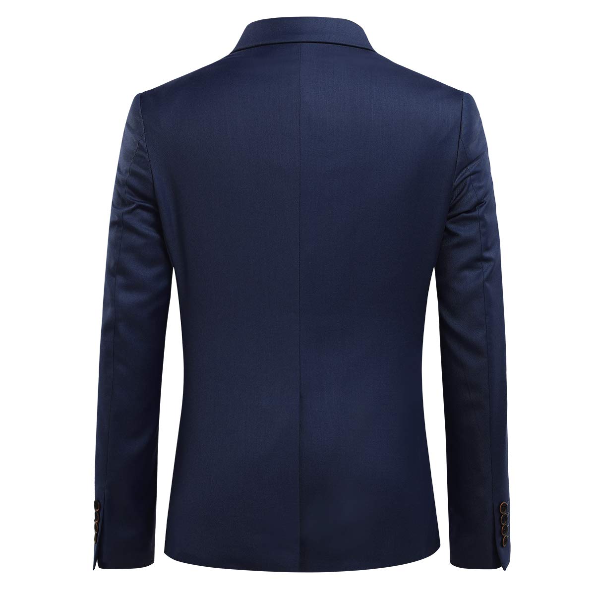 Allthemen Abito da Uomo in 2 Pezzi Tinta Unita con Un Bottone e Spacco sul Retro (Blazer + Pantaloni) Suit da Lavoro Business