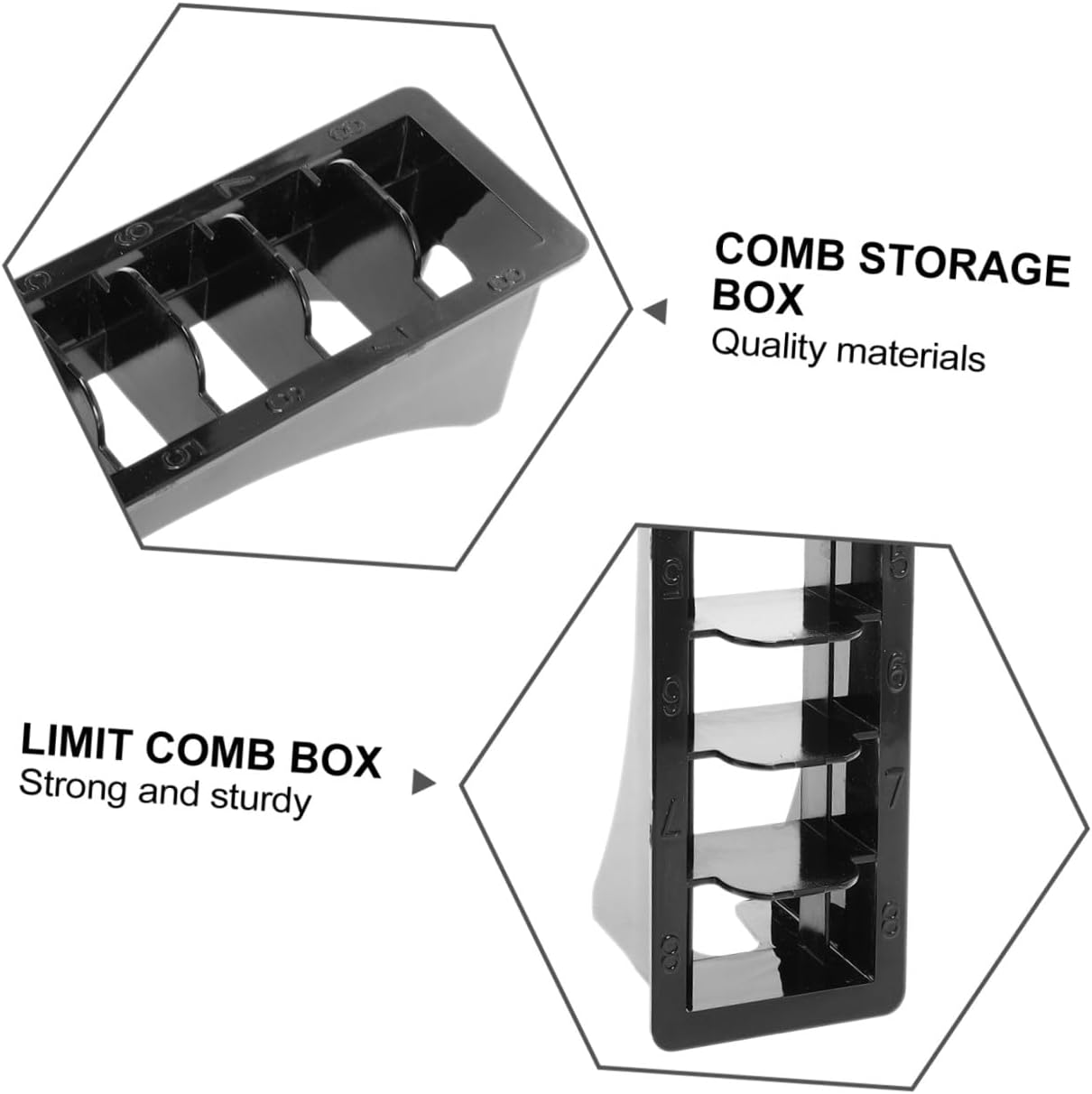 OUNONA 2Pcs Hair Clipper Storage Box Comb Organizer for Salon Tools Design for Easy Access Sturdy Material for Hair Styling Equipment