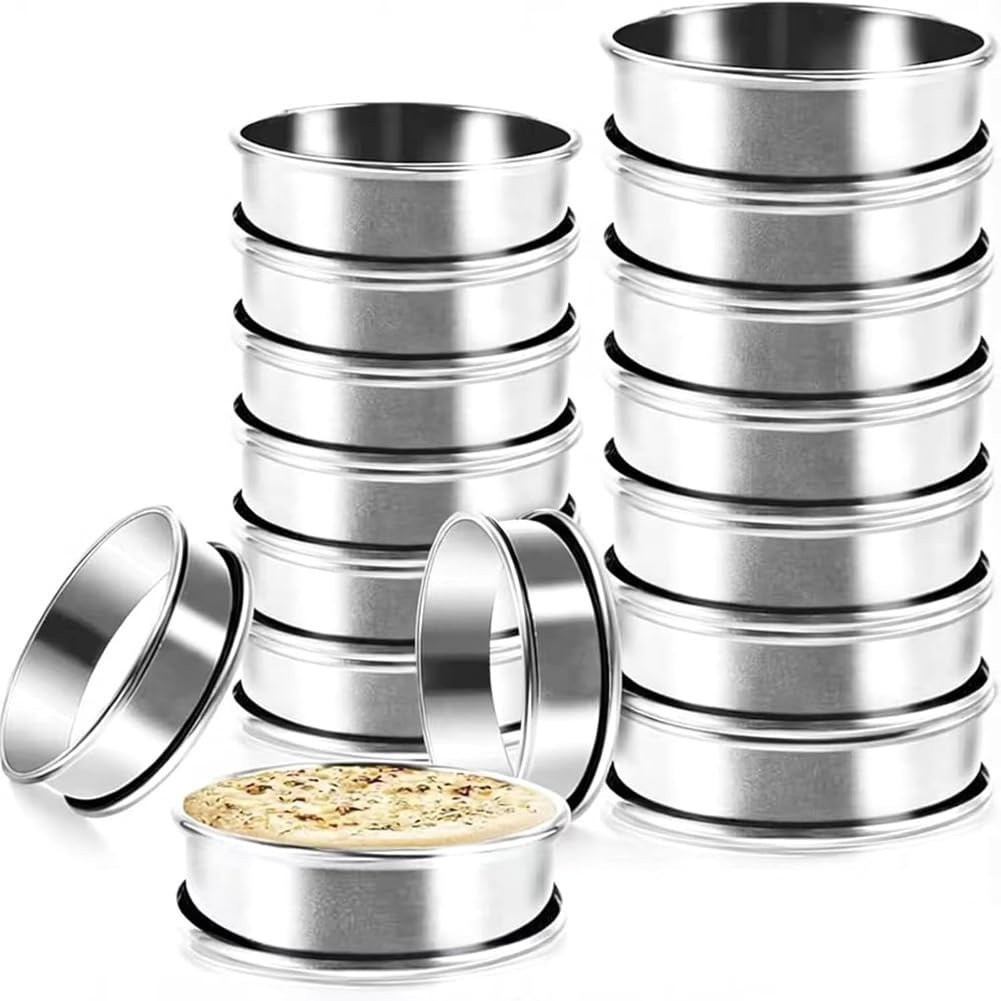 Aundhegrtt Cookie Rings for Baking 4 Inch More Convenient to Take the Food of the Bakery Ring Mold.