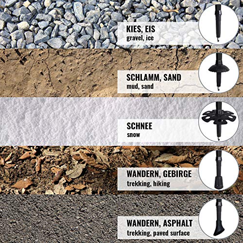 Wanderstöcke Teleskop | Wanderstock für Damen und Herren | Ultraleichte Trekkingstöcke aus Carbon und Aluminium | Nordic… - Image 5