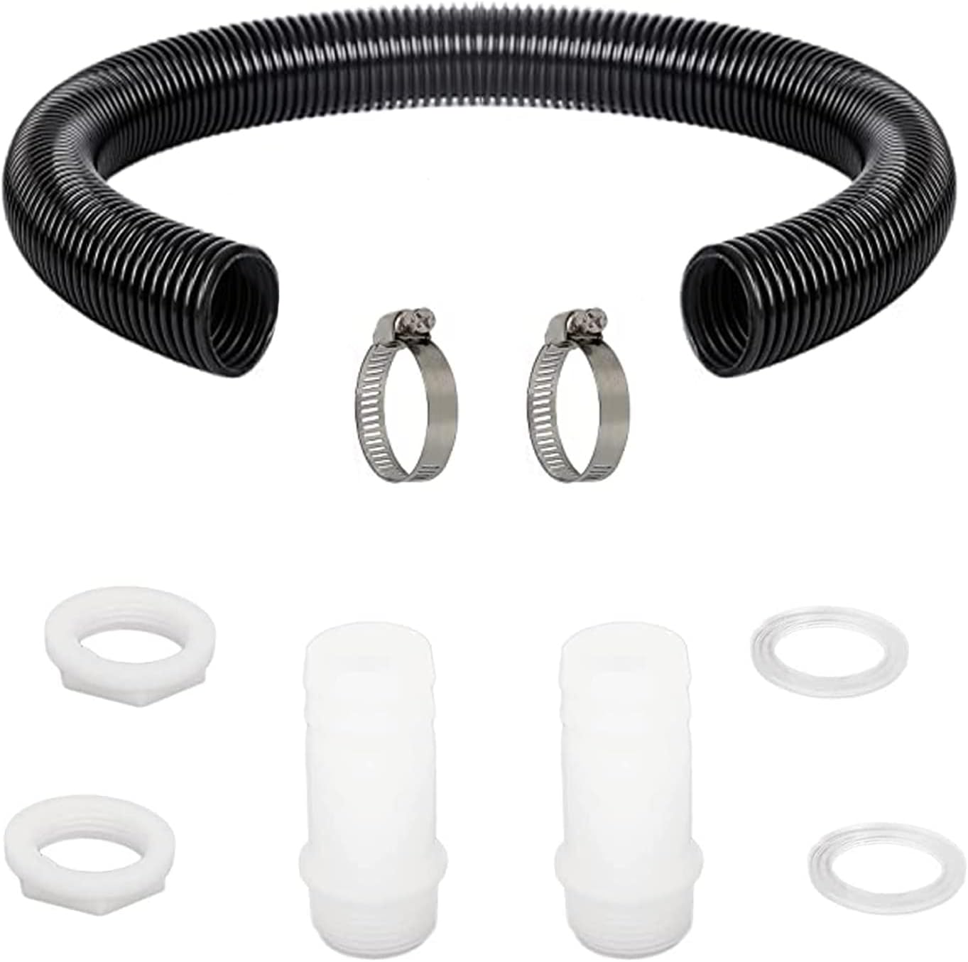 Water Butt Connector Pipe Link Kit -25mm Downpipe Water Butt Connecting Kit for Connecting 2 Water Storage Tanks, Rain Barrels, Water Tanks Together ( Pipe Length: 50cm