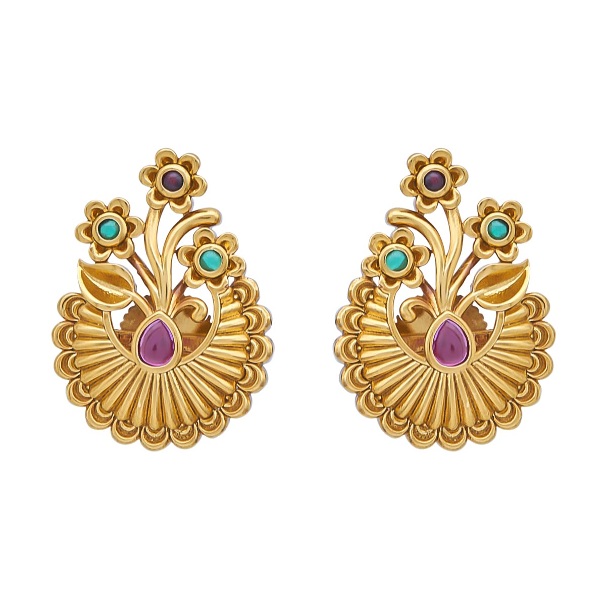 Kushal's Fashion JewelleryAntique Earring, Copper Alloy, Synthetic Stones