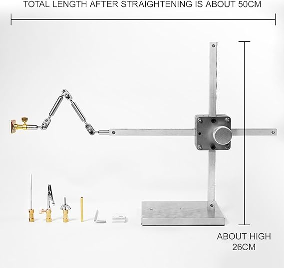 Stop Motion Animation Rig Arm/Character Movement Dual-rail winder kit/Studio Stop Motion kit featuring 6 connectors for smooth animation-Enhance character movement,Payload 200-300g,H:26cm