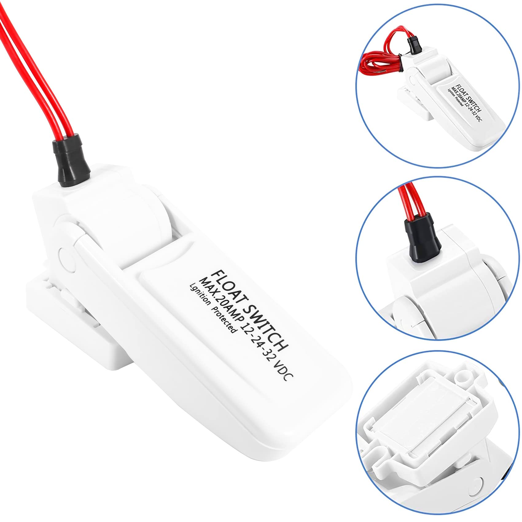 Interruttore A Galleggiante Per Pompa Di Sentina | 12V/24V/32V | Per Barche, Yacht E Camper | Senza Mercurio - Foto 6