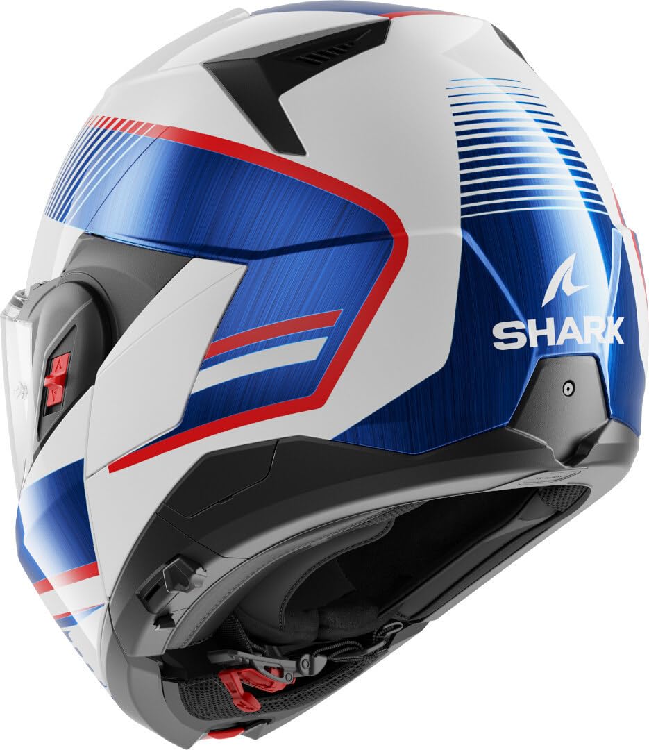 Shark, Casque Moto Modulable OXO SIKTER White Chrome Blue WUB