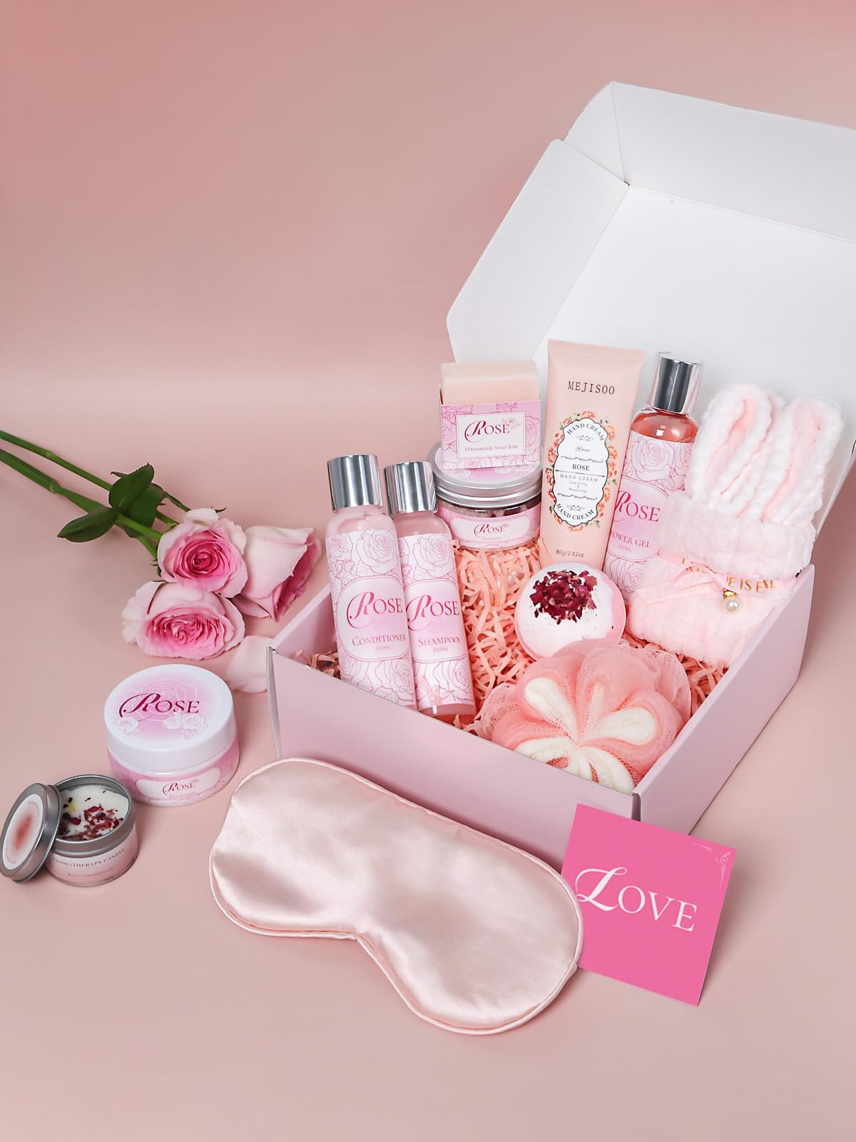 Bade-Geschenk-Set für Frauen, entspannendes Spa-Selbstpflege-Set für Mutter, Schwester, Ehefrau, Tante, Heimbad-Pflegepaket, Dankeschön-Geschenk, Geburtstagsgeschenk für Frauen, Freundschaftsideen