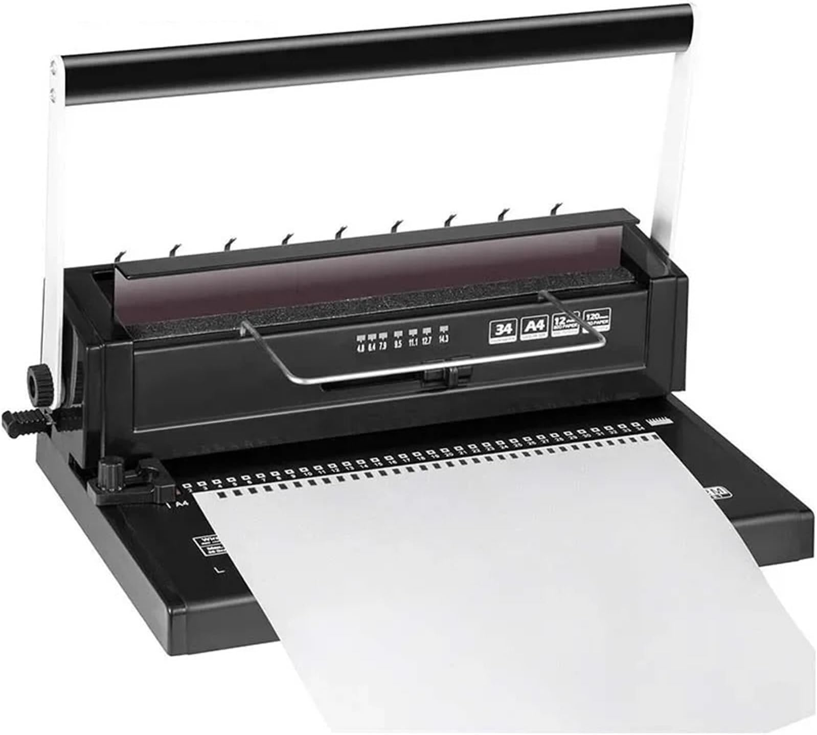 Binding Machines 34 Holes Manual Coil Binding Machine Book Binding Machine Spiral Coil Paper Puncher Wire Punching Binder Bookbinding Supplies