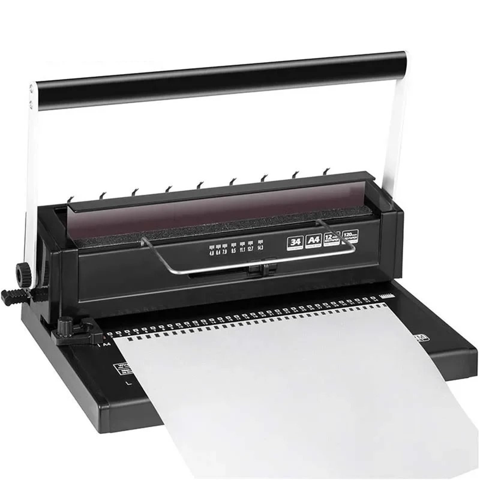 Binding Machines 34 Holes Manual Coil Binding Machine Book Binding Machine Spiral Coil Paper Puncher Wire Punching Binder Bookbinding Supplies