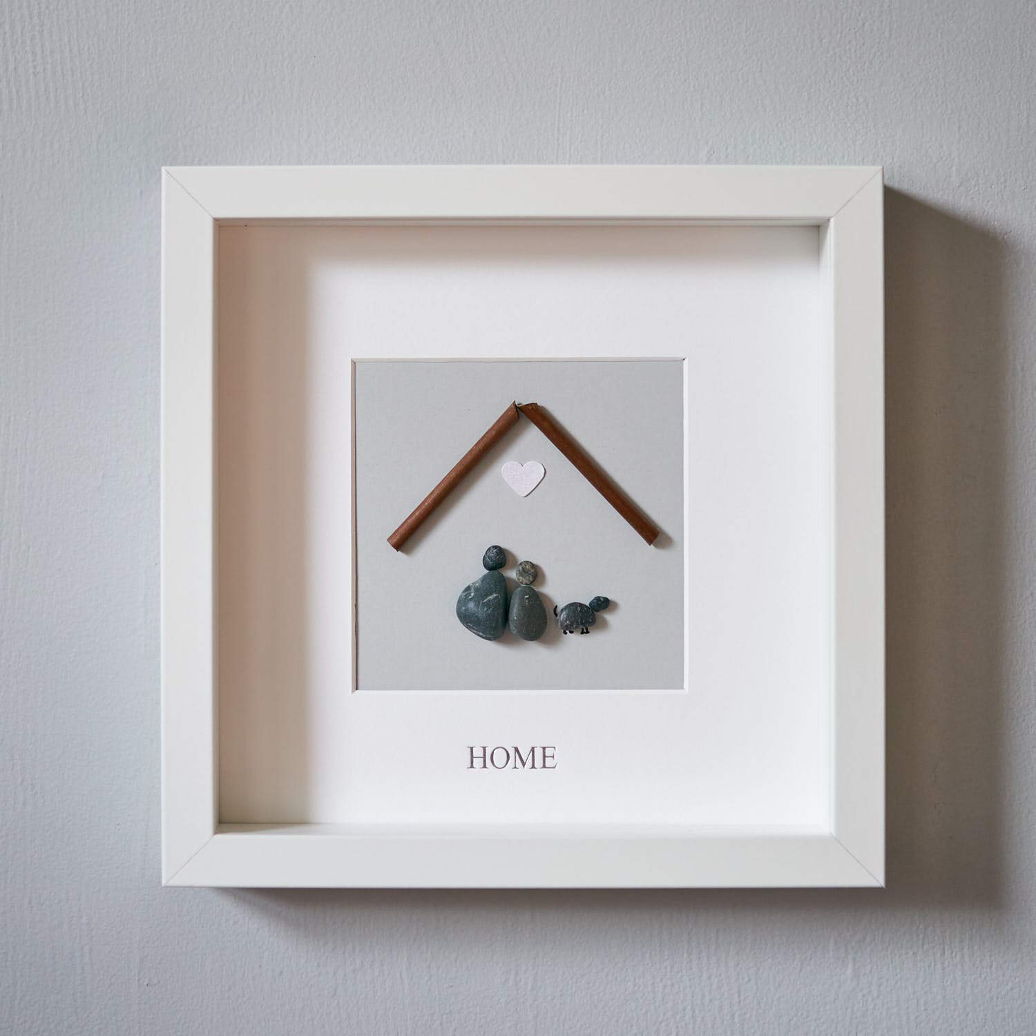 Pebble Foil Picture - Home with Dog