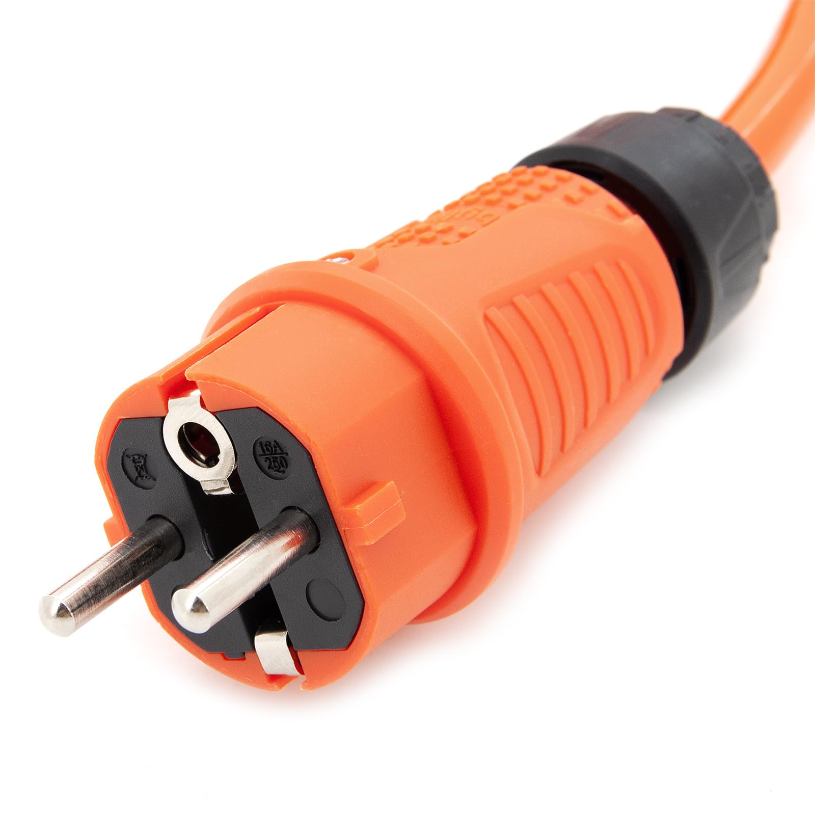 10m Verlängerungskabel mit 3 schuko steckdosen für den aussenbereich IP44 H07BQ-F 3G 2,5mm² verlängerung mit 3 schutzkontakt buchsen 3-Fach Outdoor verteiler 10 Meter orange
