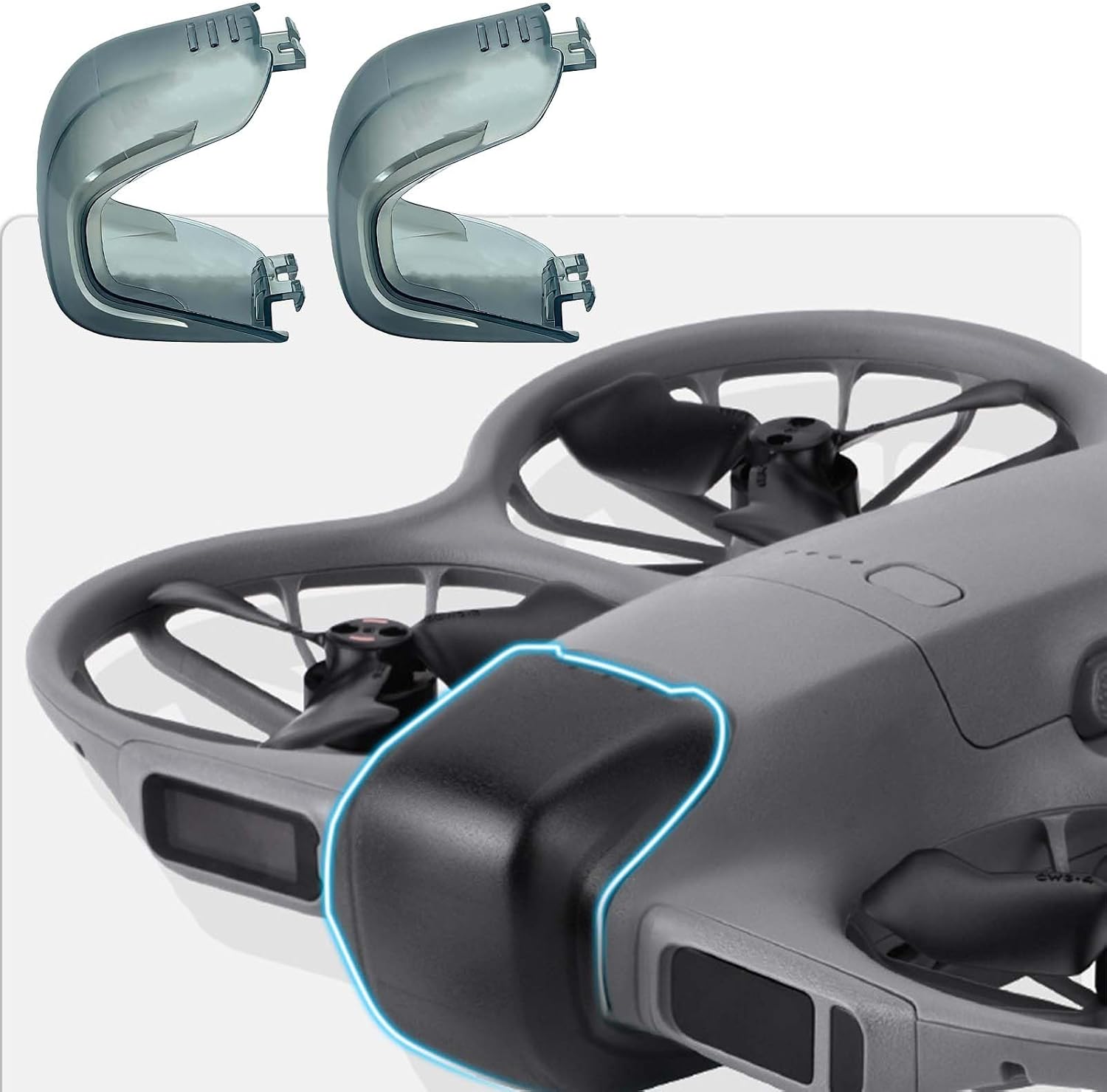 2pcs Transparent Black Gimbal Protector Lens Cover for DJI NEO 2 – Anti-Scratch, Dustproof Drone Lens Cap Compatible with DJI NEO 2 image 4