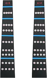 Guia de dedo de violino E-outstanding 2 peças 4/4 para prática de violino adesivo guia de dedo de violino, adesivo de braço de violino, marcador de braço de violino, marcador de braço de violino