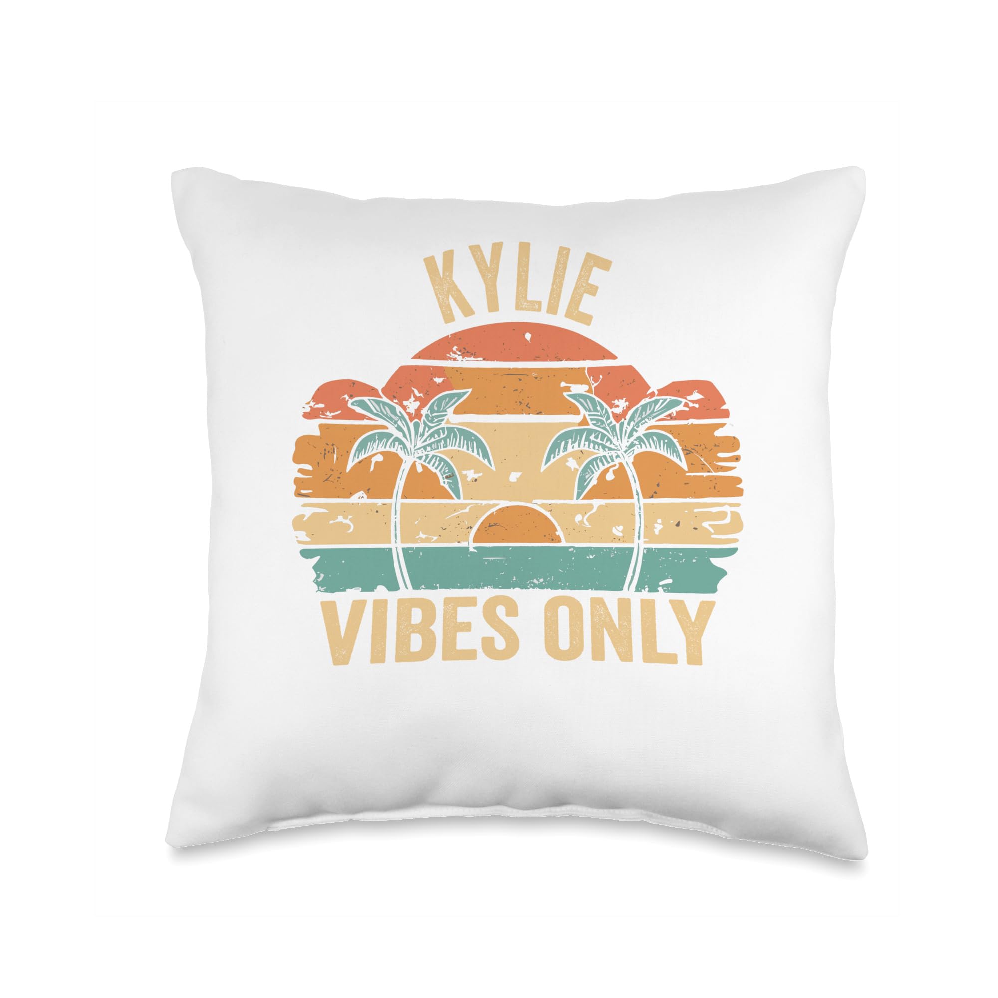 KYLIE Vibes Only Cute Retro Girls KYLIE Name Throw Pillow