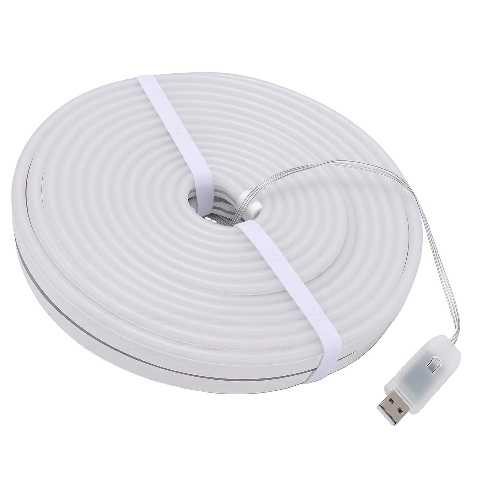 Fafeicy Luces de Cuerda de Neón LED RGB, Tira Impermeable USB | Control Direccionable IC Inteligente, Función de Operación Remota de Aplicación, Construcción de Tubo de Silicona IP67,