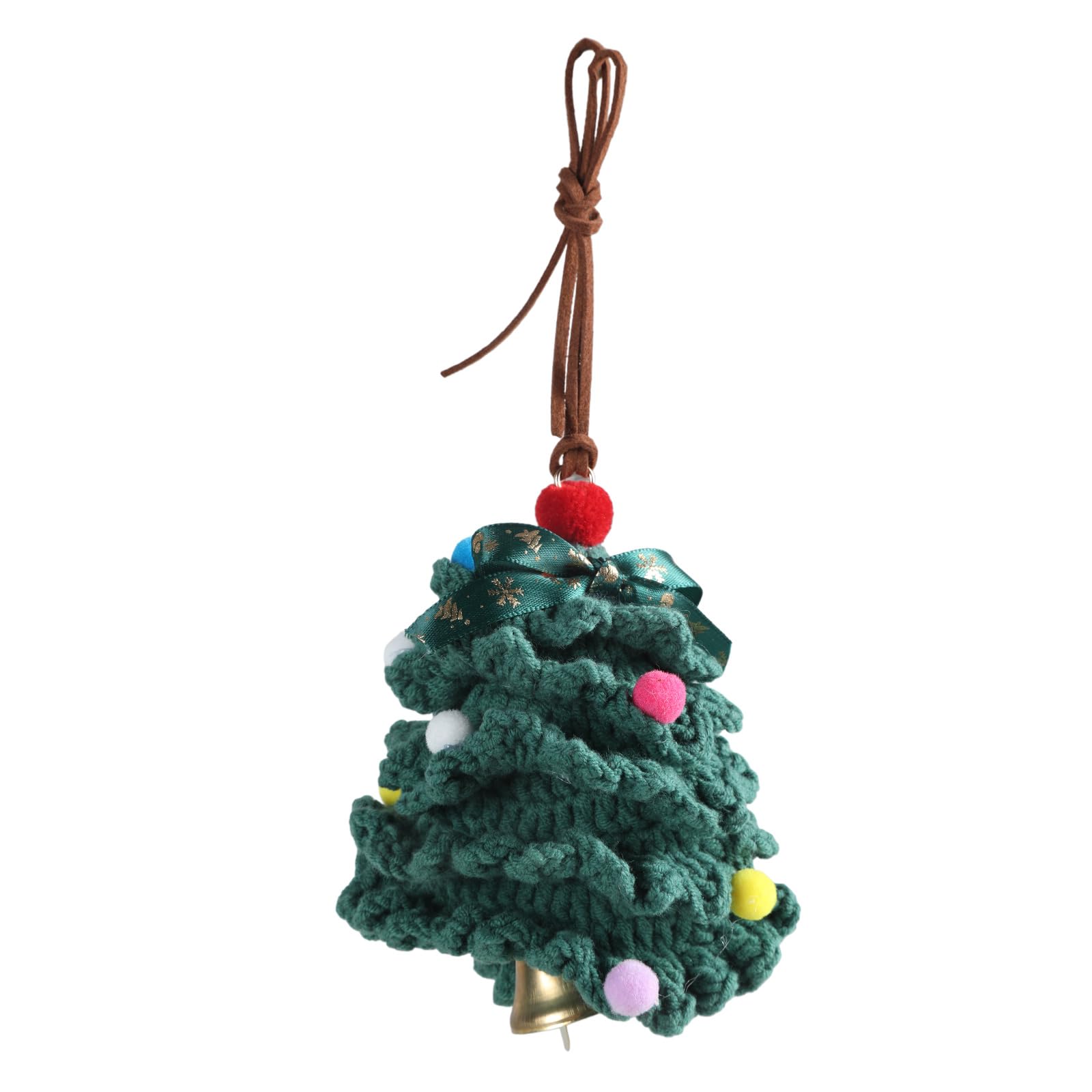 Tsophreniq Christmas Tree Pendant Crochet Car Interior Rearview Ornament Home Decorations for Car Interior Decor Christmas Pendant