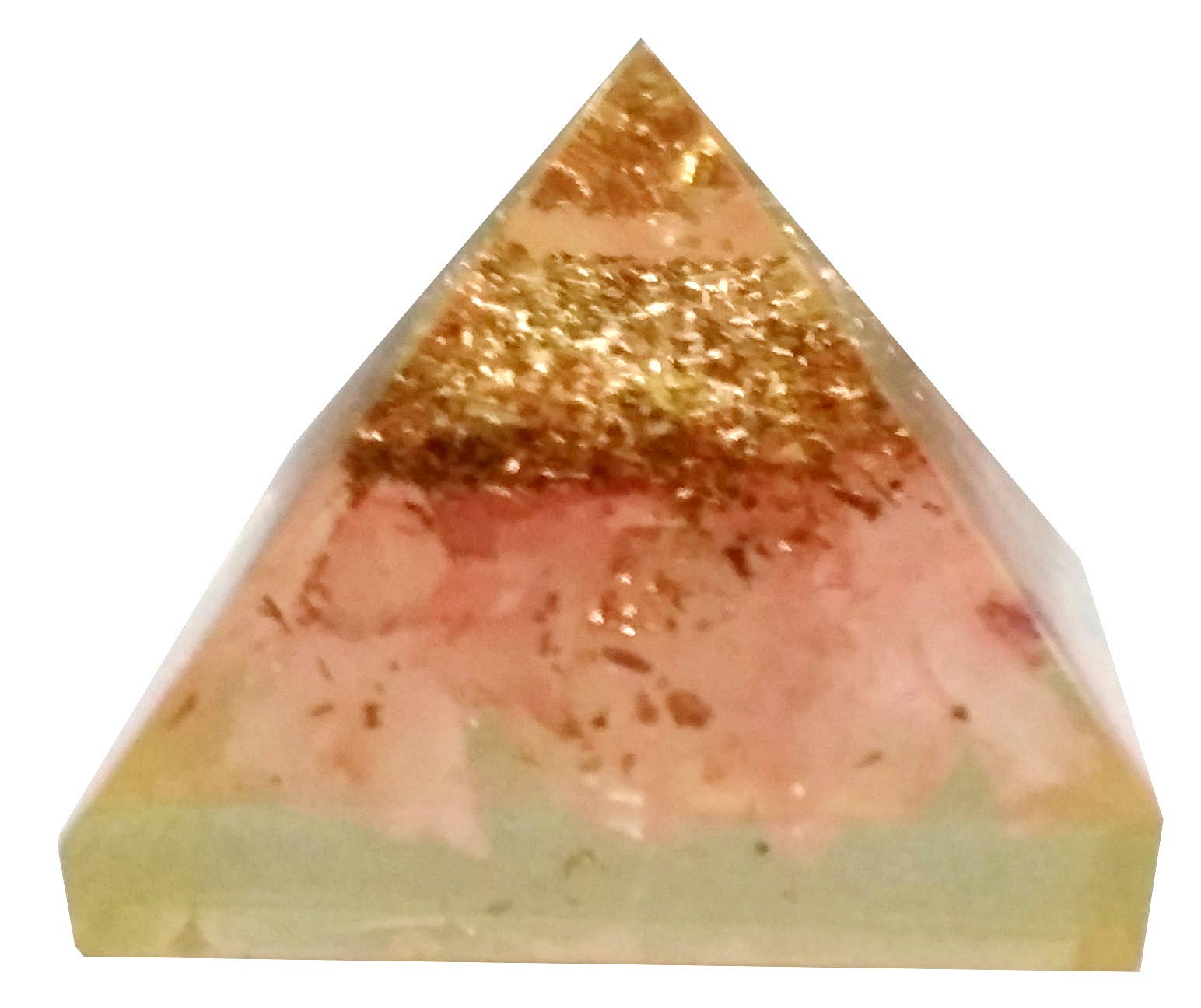 Pyramide orgonale en Quartz Rose Purpledip pour harmonie maison