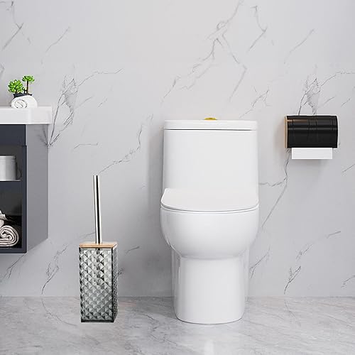 Miniatura 11 de Juego de accesorios de baño azules, 6 piezas de accesorios de baño azules, dispensador de jabón, soporte para cepillos de dientes, jabonera, taza