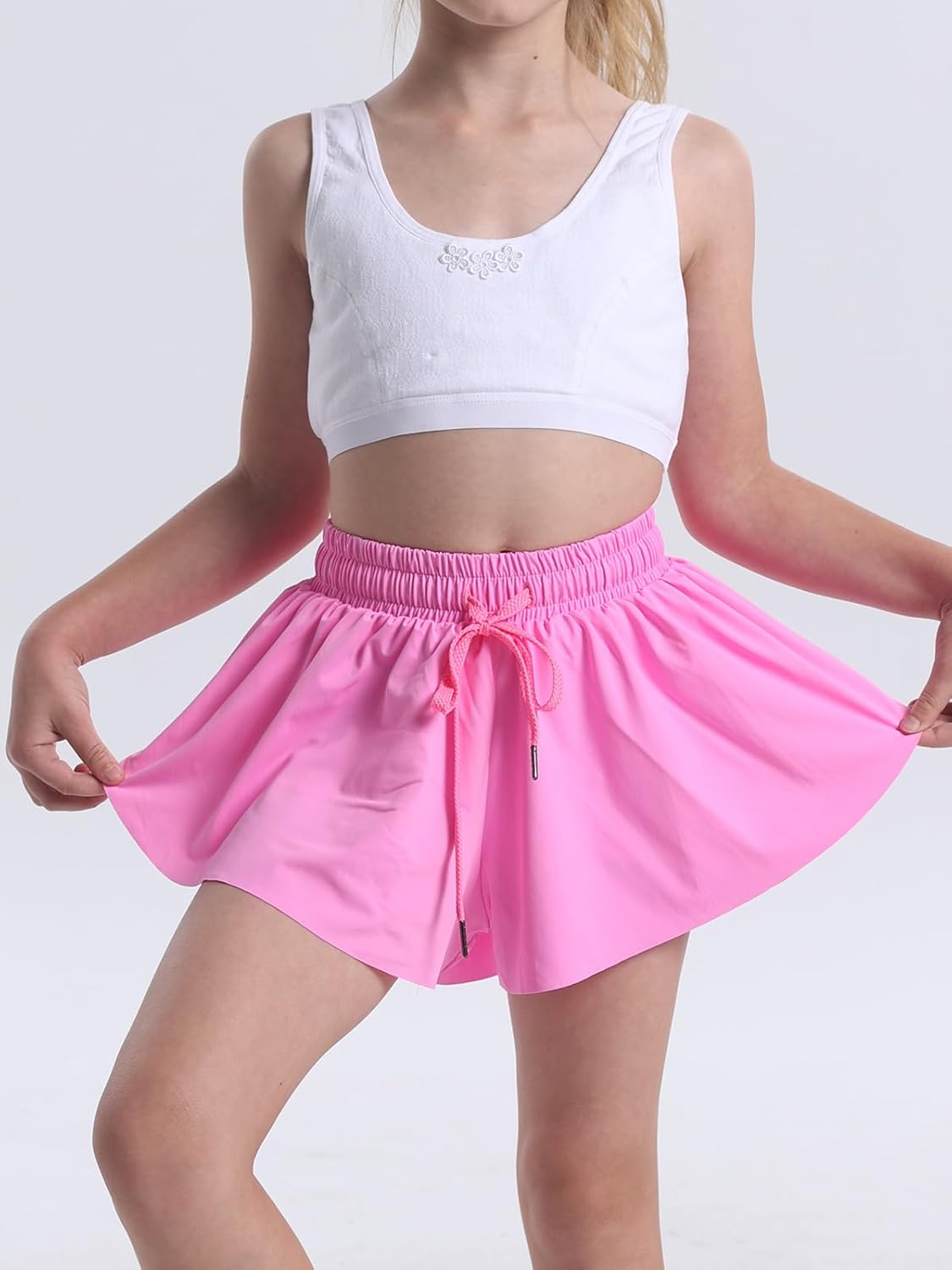 Flowy Shorts for Teen Girls Athletic Running Youth Butterfly Shorts