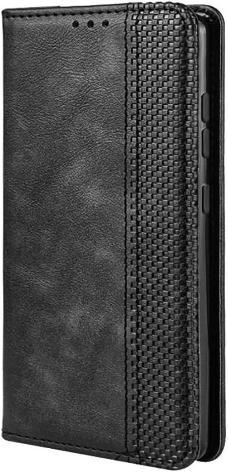 Wallet Case for infinix GT 20 Pro, Retro Embossed Premium Leather Filp Cover Phone Shell. Black