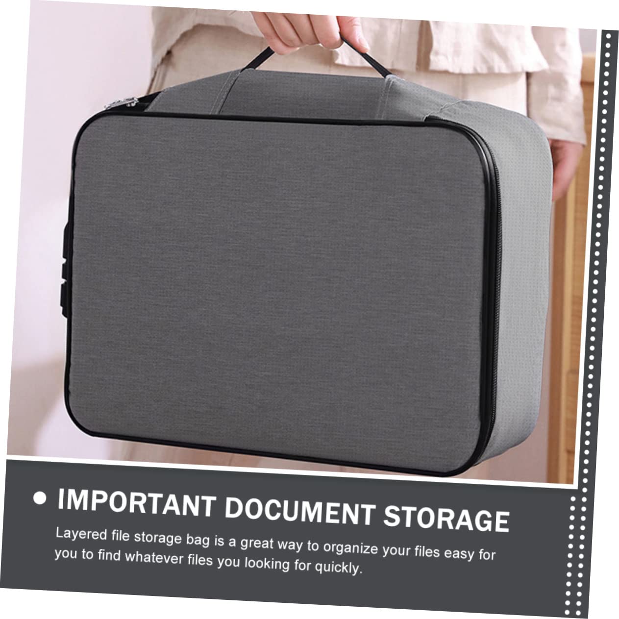 VALICLUD Cassetta Sicurezza Per Documenti Serratura Organizzatore Per Foto e Contenitori Scatola Portadocumenti Blocco Organizer Per Documenti