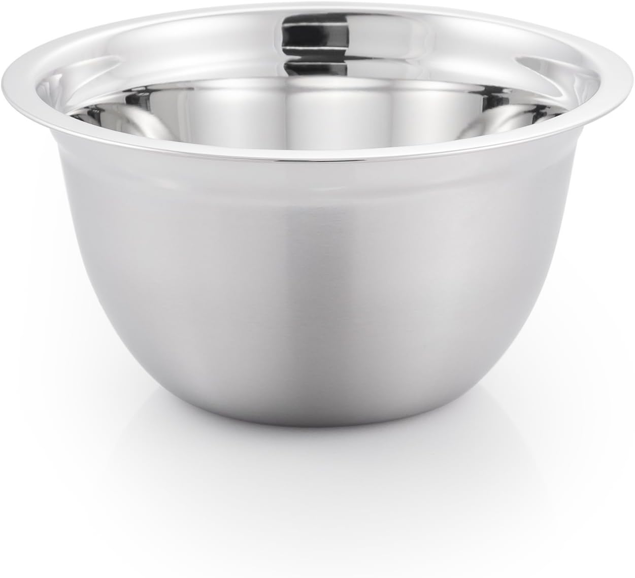 Medium Brushed Stainless Steel Prep N Cook Euro Style Mixing Bowl, 1.5 quart, Metallic