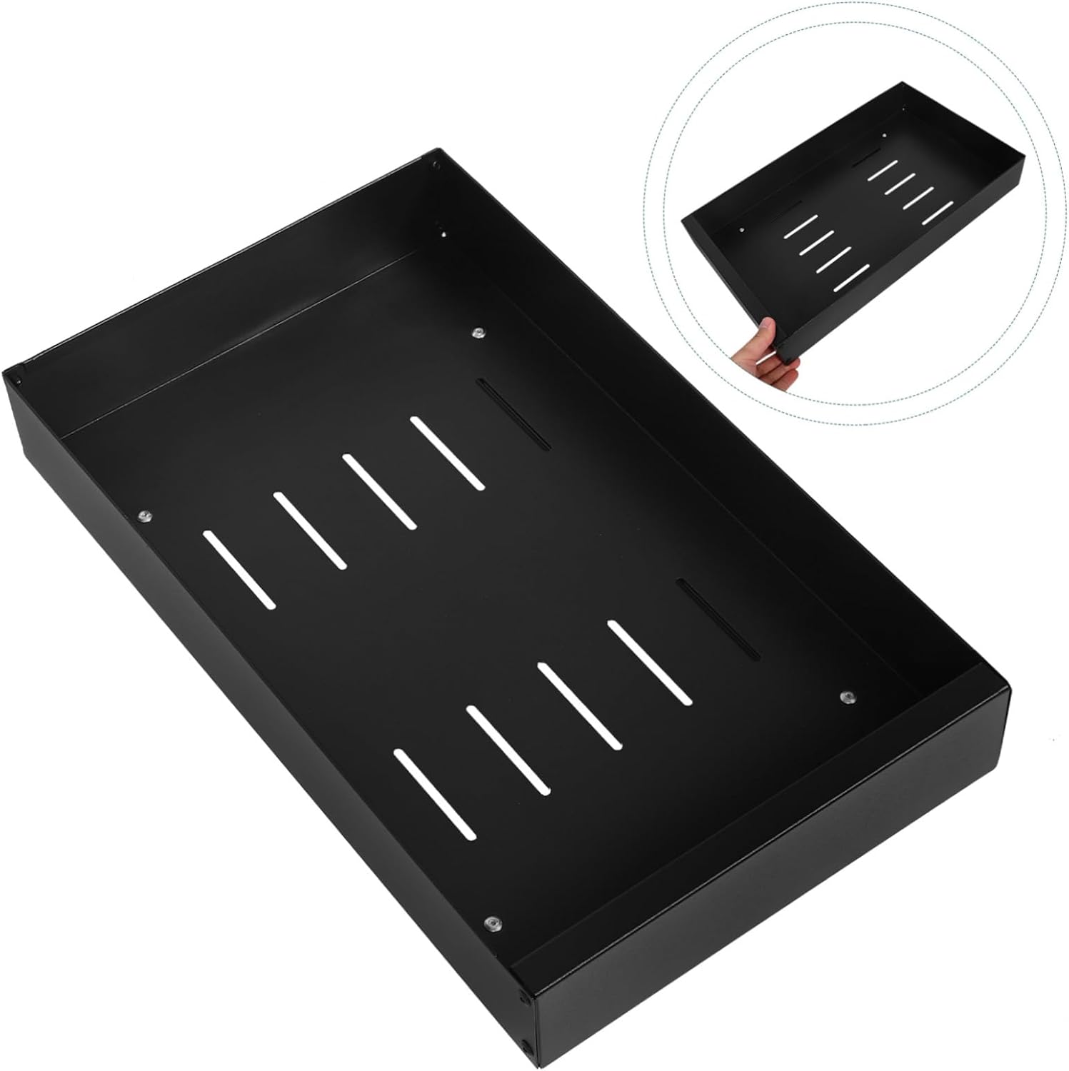 Luxshiny Cabinet Slide Out Shelves Adhesive Film Organizer for Kitchen Over Sink Dish Drying Rack Easy Install Space Saving