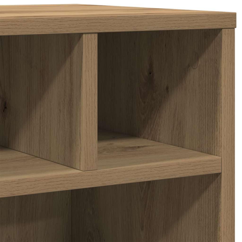 Soporte para impresora de madera de roble Artisan, 41 x 32 x 48 cm, con ruedas, carrito auxiliar y compartimento de almacenamiento para oficina, oficina en casa, estudio y organizador