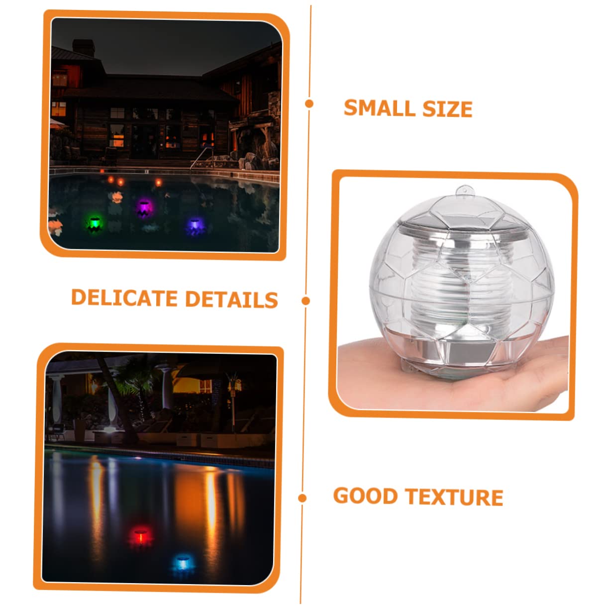 BESPORTBLE 3pezzi Solar Floating Led Per e Piscina Lampade Galleggianti Per Illuminazione Decorazione Fontane Notturni