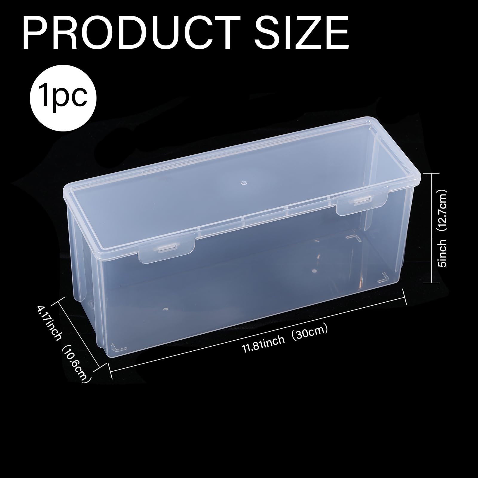 CHGCRAFT Graded Sports Card Plastic Storage Box with Lid Transparent Trading Card Storage Graded Card Case Baseball Card Case for Display Psa Card Rating Card Loose Cards 11.8×4.17×5 inch - Image 2