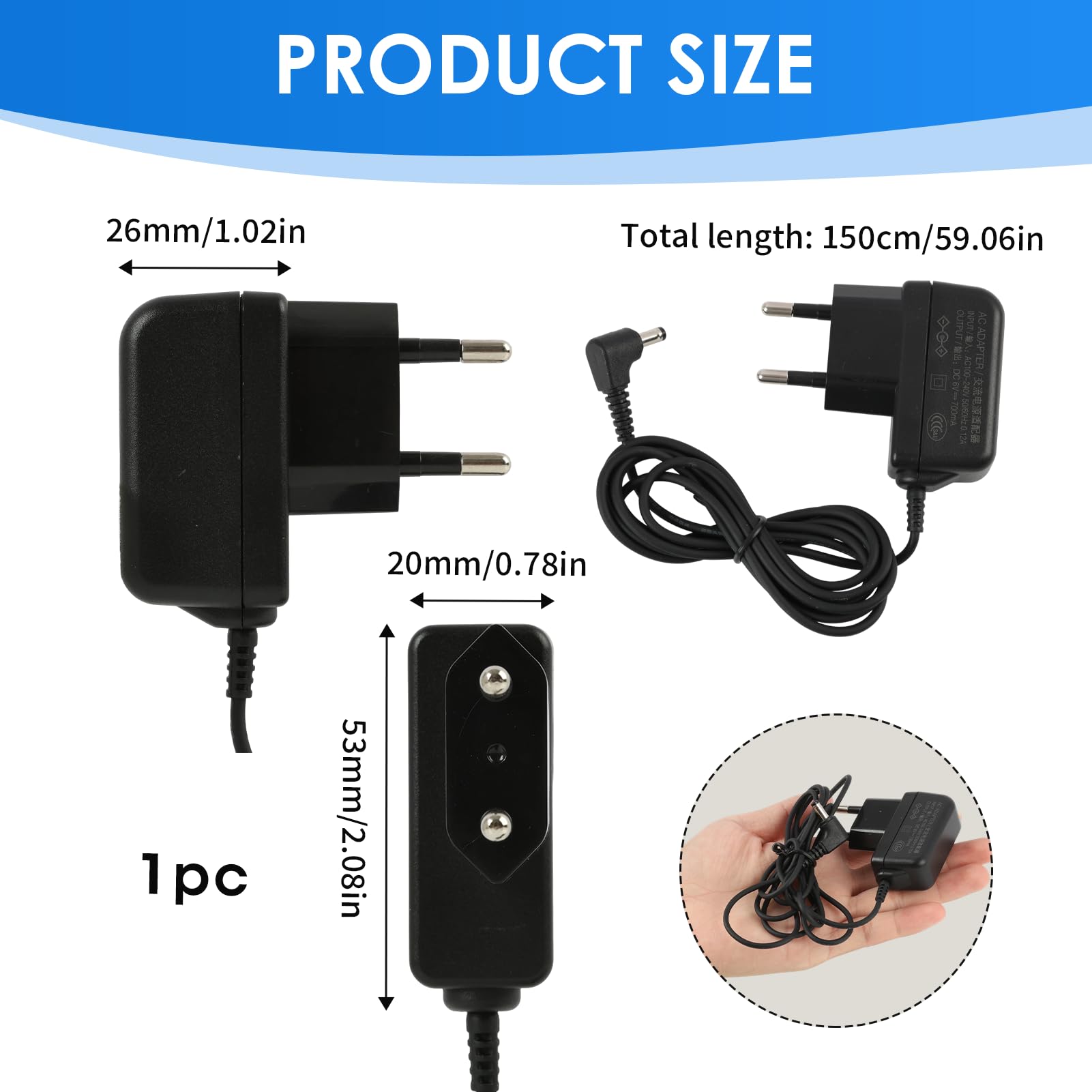 TOP CHARGEUR * Adattatore Di Alimentazione Caricatore 6V