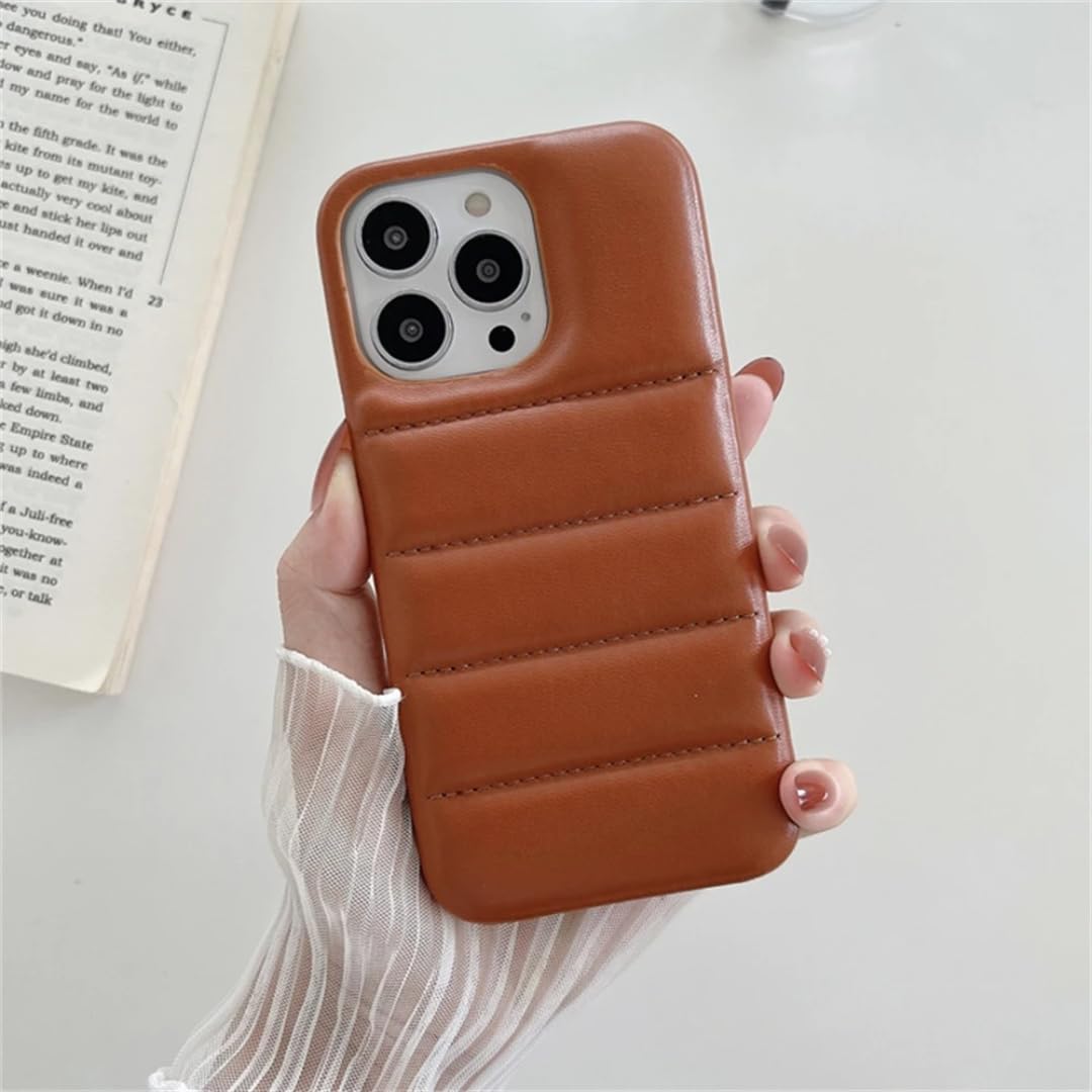 Coque de téléphone antichoc tendance pour iPhone 12 Pro marron - 5