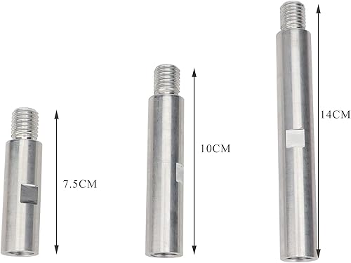 Miniatura 2 de LGEGE Barra de conexión de extensión de amoladora angular, eje de extensión M14 para amoladora de agua, máquina pulidora de automóvil, juego de 3