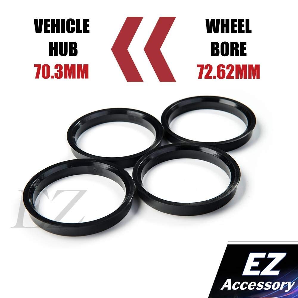 Amazon.com: Hub Centric Ring Set 72.62mm Wheel Bore OD To 70.3mm