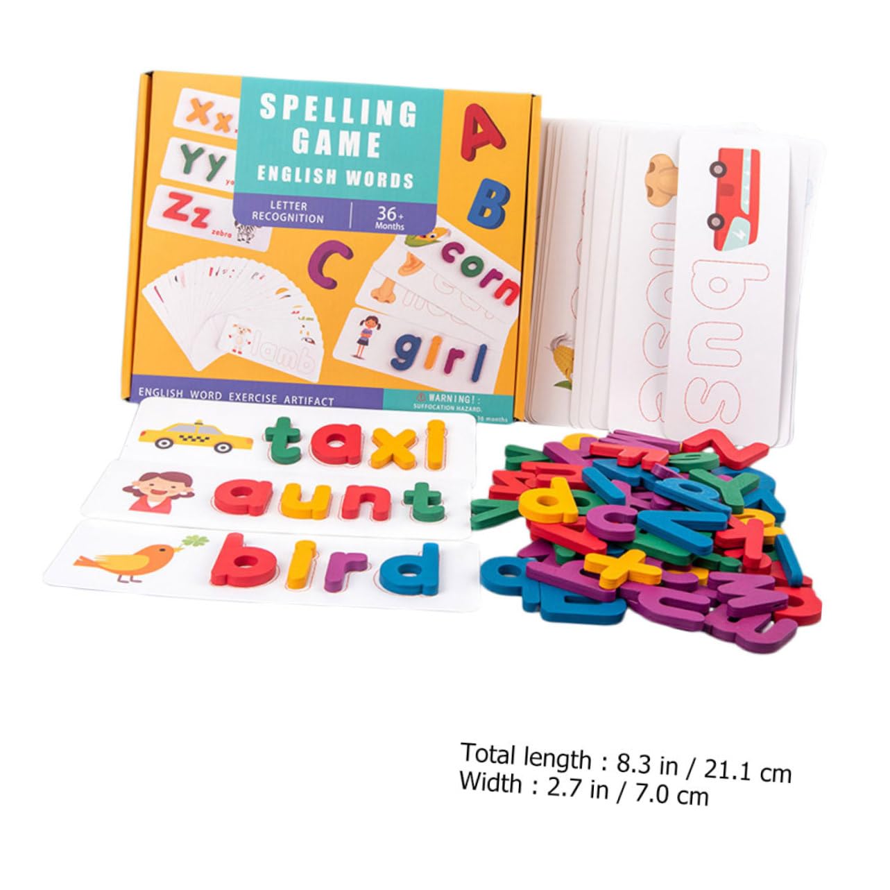 Amazon.co.jp: WOONEKY 子供用木製単語スペリングゲームセット 幼児