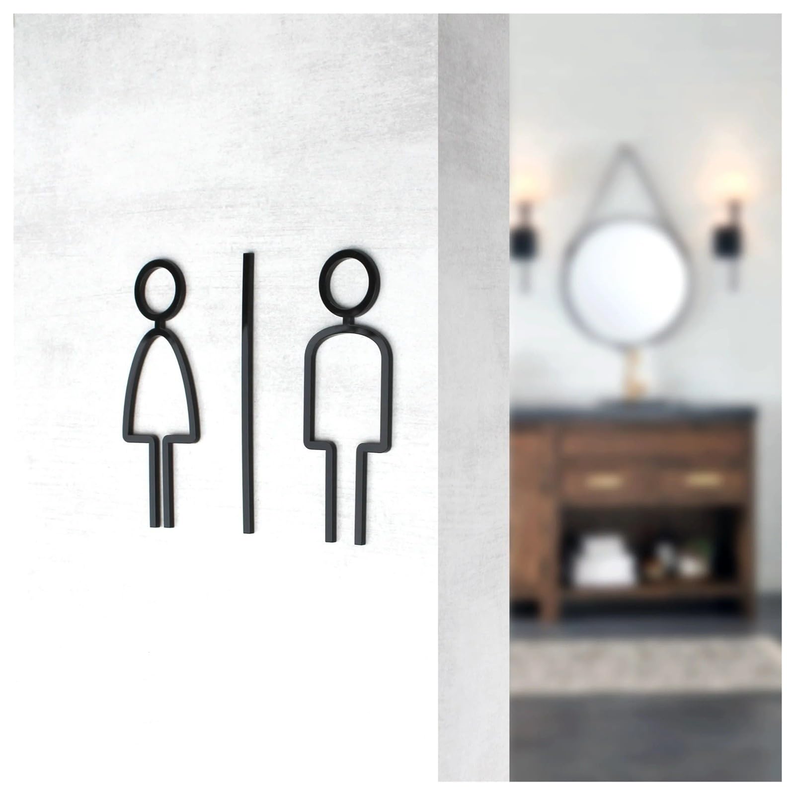 cartel baño Pared de la puerta del baño de lavado modelo 3d