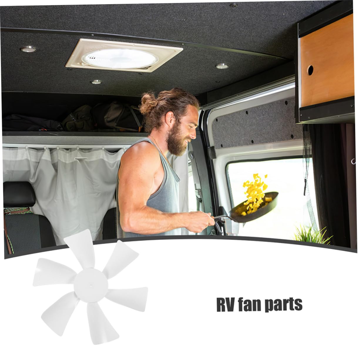 2Pezzi Ricambio per Ventilatore Rv Leggere e Resistente per Camper Facili da Installare e Compatibili Maggior dei Ventilatori Rv