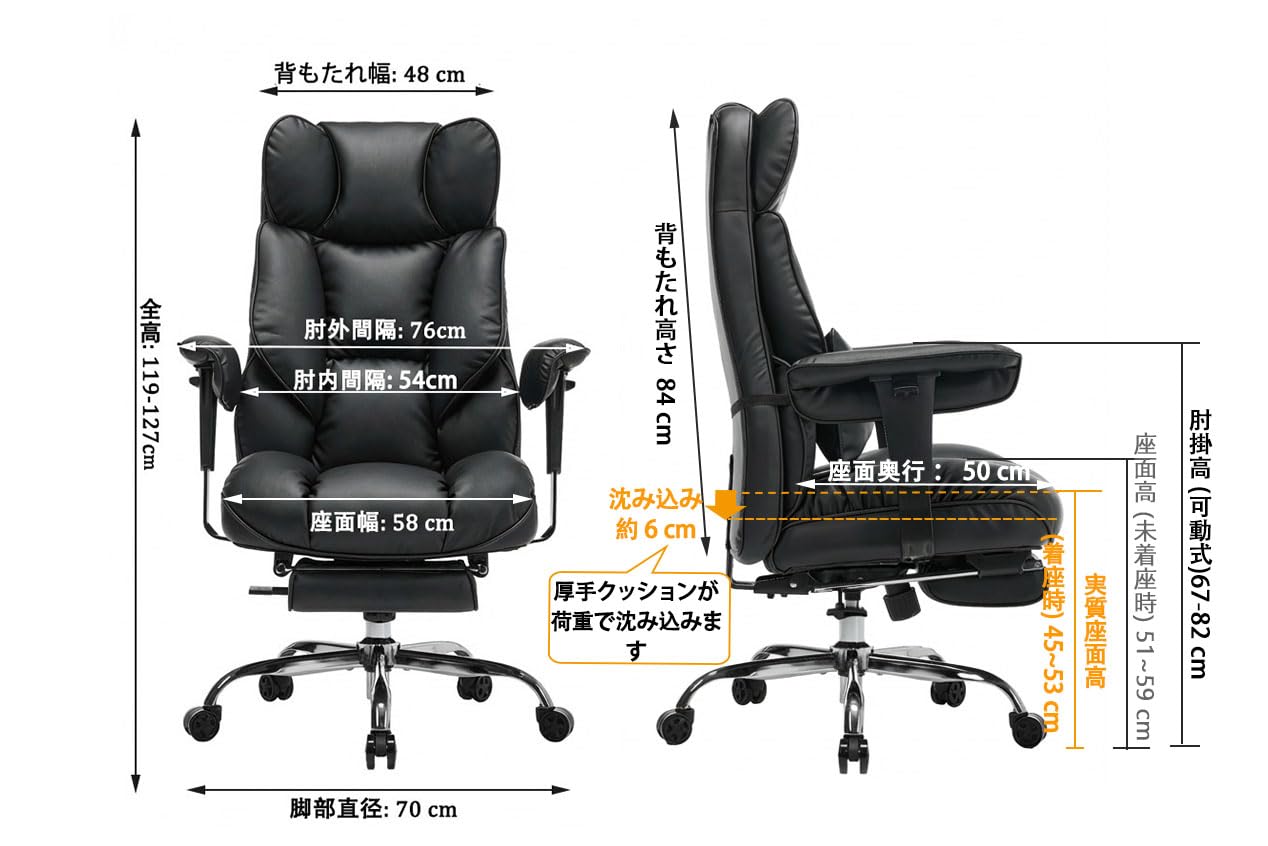 Amazon.co.jp: SKYE ゲーミングチェア オフィスチェア デスクチェア