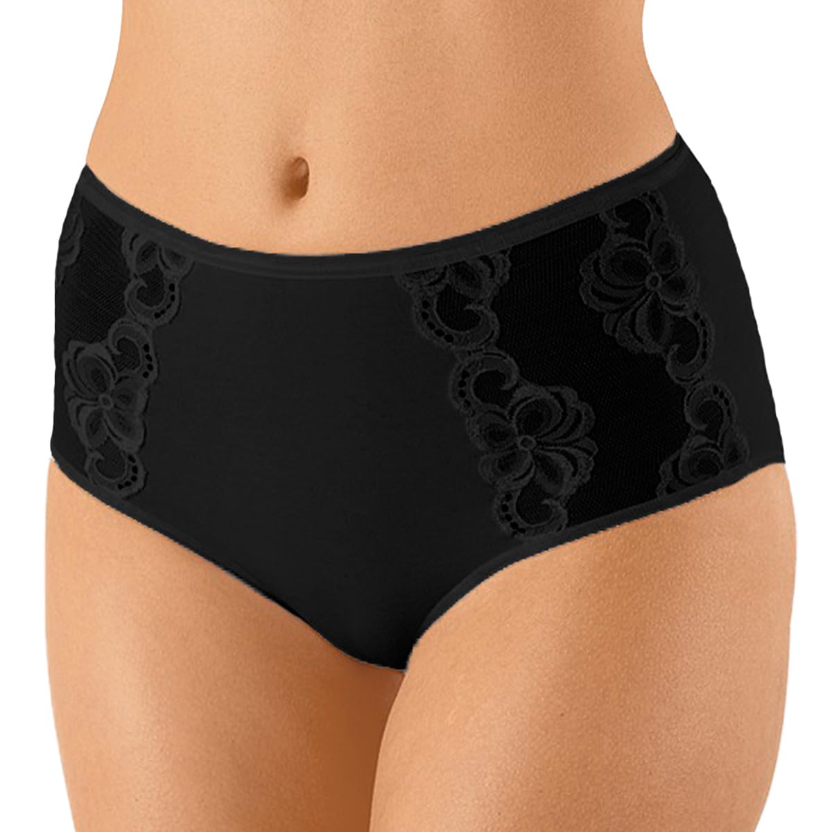 Nina von C 5er Pack Damen - Basic - Taillen Slip - Unterhose - Baumwolle