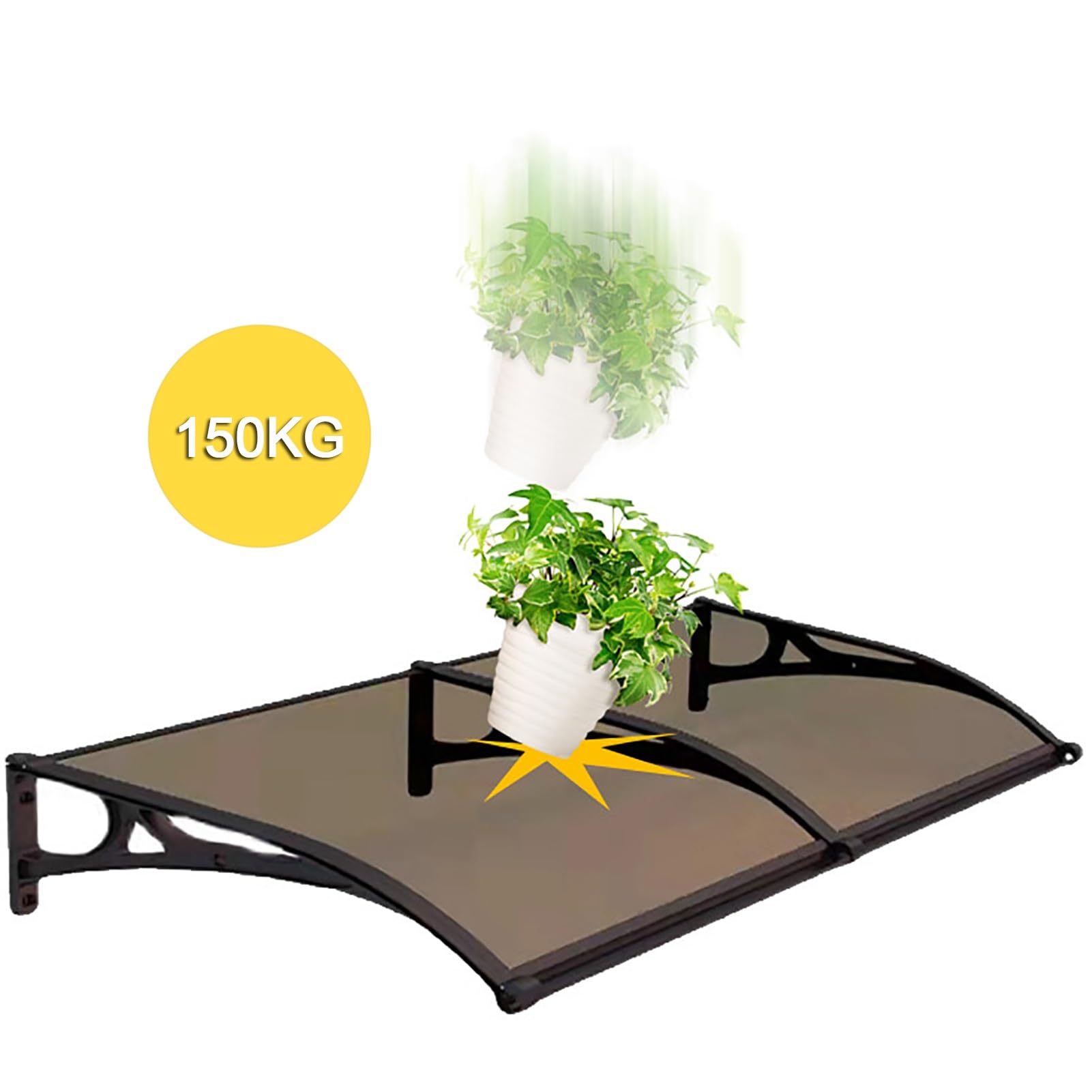 Marquesina Puerta Exterior, Toldos de Ventana de Aluminio, Entrada Tejadillo Arqueada Toldo con Fregadero, Cubierta Refugio de Policarbonato, Tejadillo Proteccion Lluvia Jardin (Color : Cl