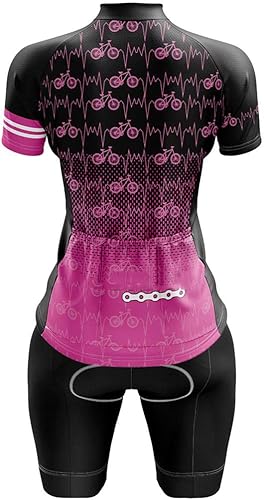 Miniatura 2 de Ciclismo Mujer Triatlón Manga Corta Skinsuit Verano Al Aire Libre Jersey Profesión Equipo Running Traje Maillot Ciclismo