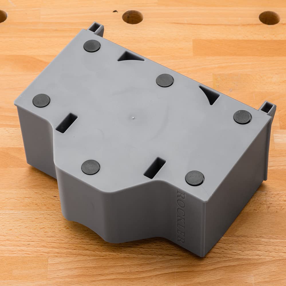 ROCKLER Glue Caddy - Durable & Non-Slip Caddy Organizer - Easy to Carry Storage Caddy w/Rear Clip - Plastic Caddy to Hold Glue Bottles, Brushes, Spreaders - Glue Art Caddy for Woodworking, DIY & More